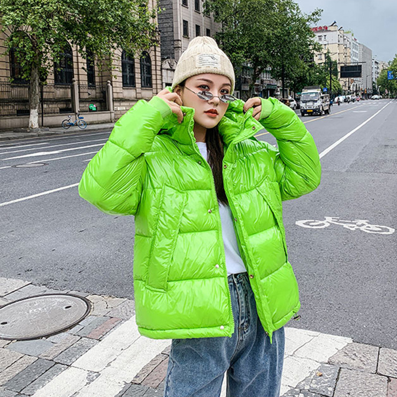 Yellow Winter Clothing - 2026 Parlak Sarı/beyaz/siyah/turuncu Kadın Kış Ceket