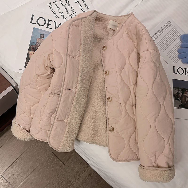 Winter Clothing Trends For Women - Sonbahar Kış Kapitone Ceket Düğmeleri Polar