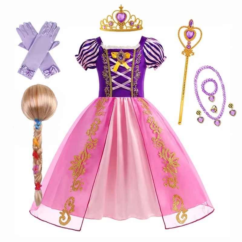Winter Clothing Girls - Rapunzel Kostüm Kızlar için Prenses Elbise