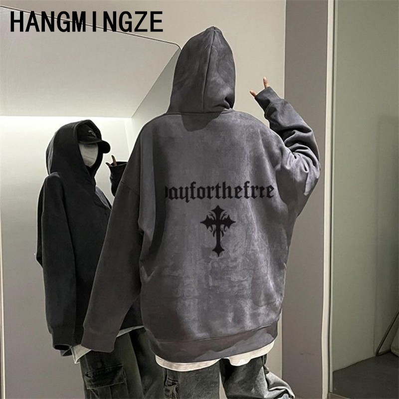 Winter Clothing Trends For Women - American Vintage Suede Letter Print Sweatshirt