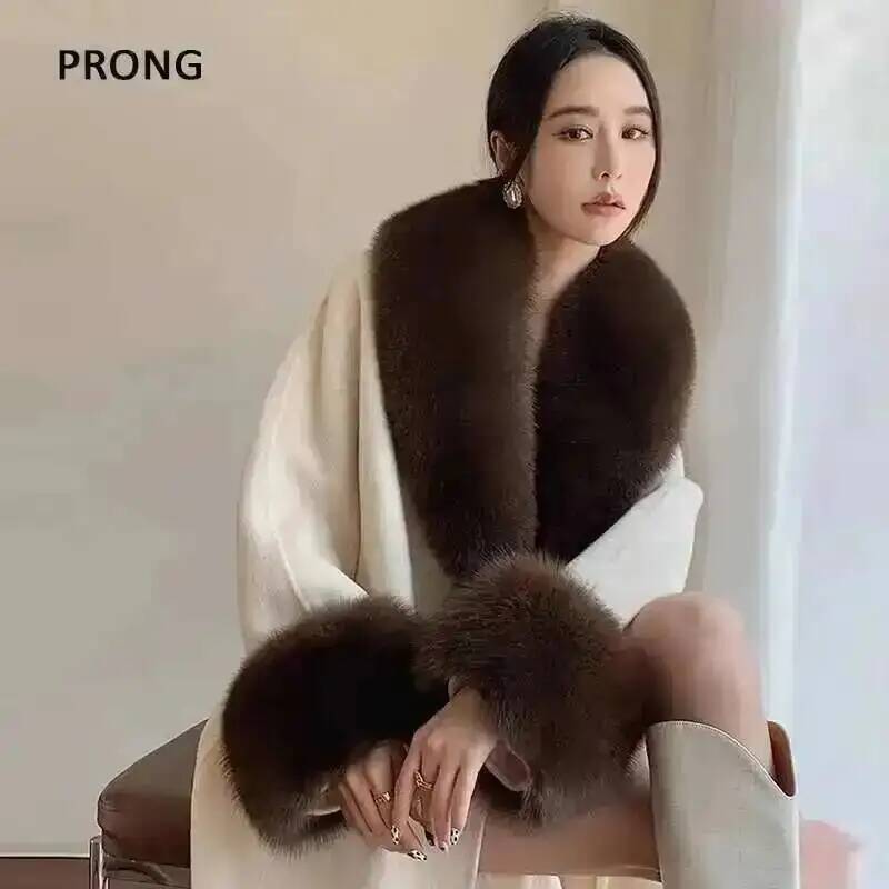 Winter Clothing Women Sale - 100% gerçek tilki kürk yaka kış