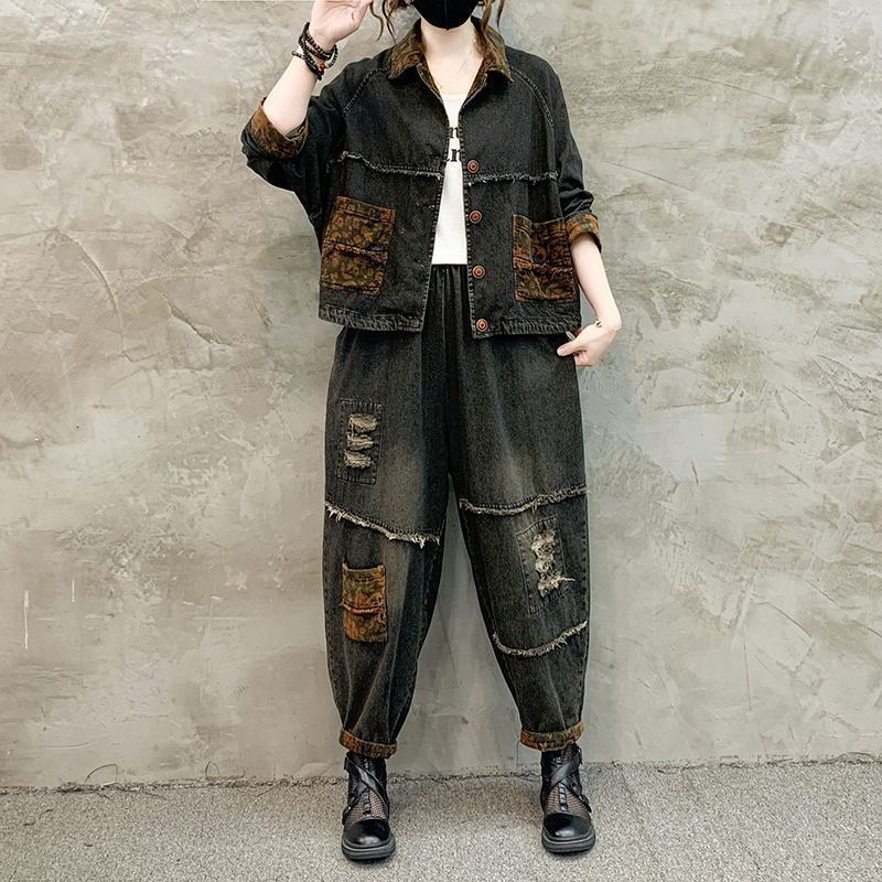 Winter Clothing Pk - Sonbahar Kış Kadın Retro Kovboy Takımı
