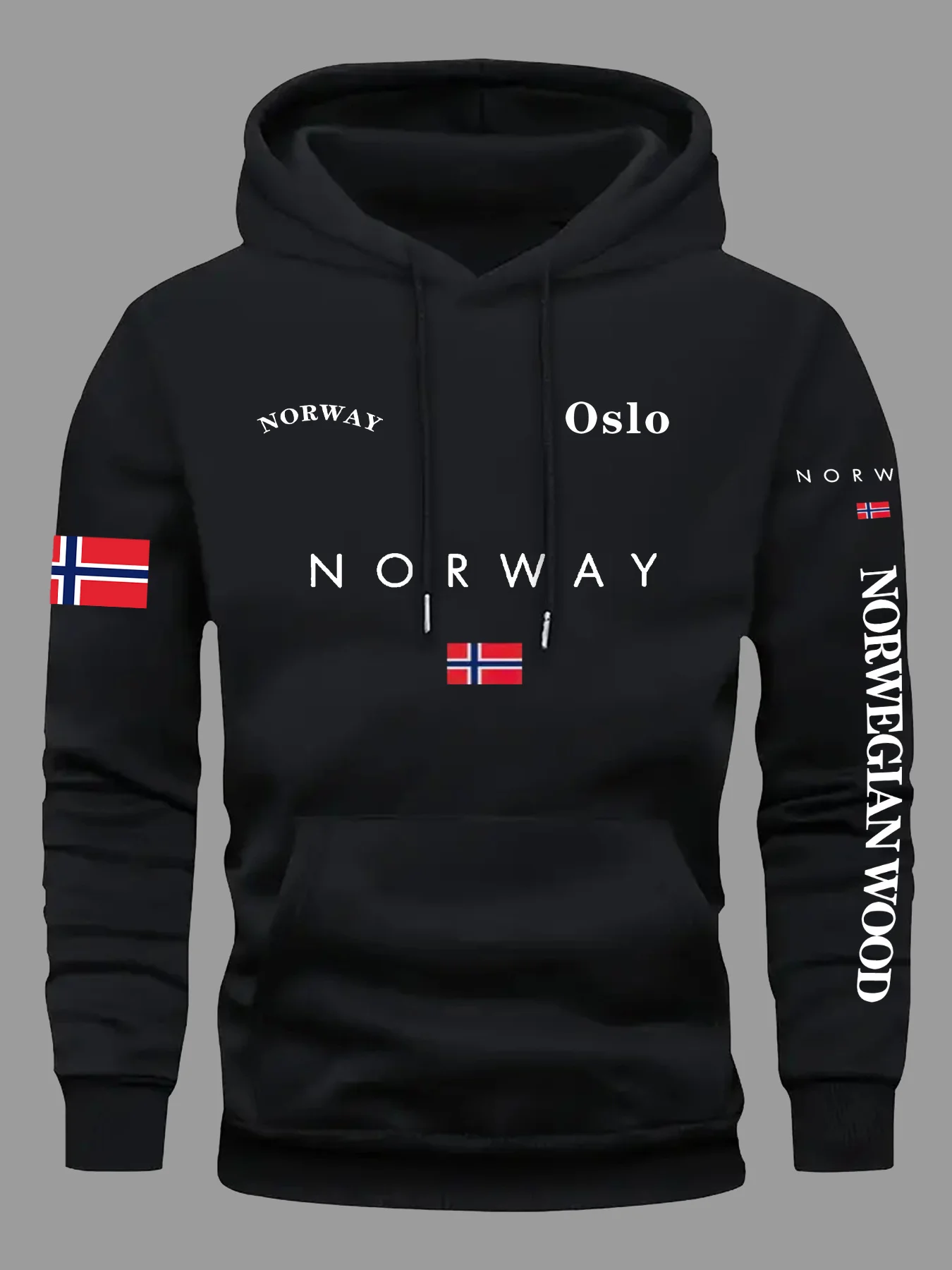 NORVEÇ Bayraklı Kapüşonlu Swea - Winter Clothing Norway incelemesi ve fiyatı