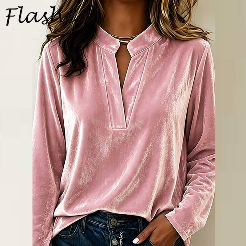 Moda Kadife Bluz Kadın Uzun Ko - Winter Clothing Girls incelemesi ve fiyatı