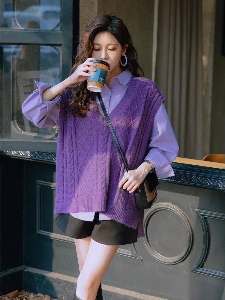 Yelek Mor V Yaka Bayan Kazak G - Winter Clothing Trends For Women incelemesi ve fiyatı