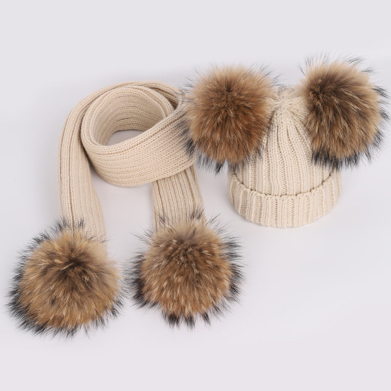 Gerçek Rakun Kürk Topları Çocu - Winter Clothing Girls incelemesi ve fiyatı