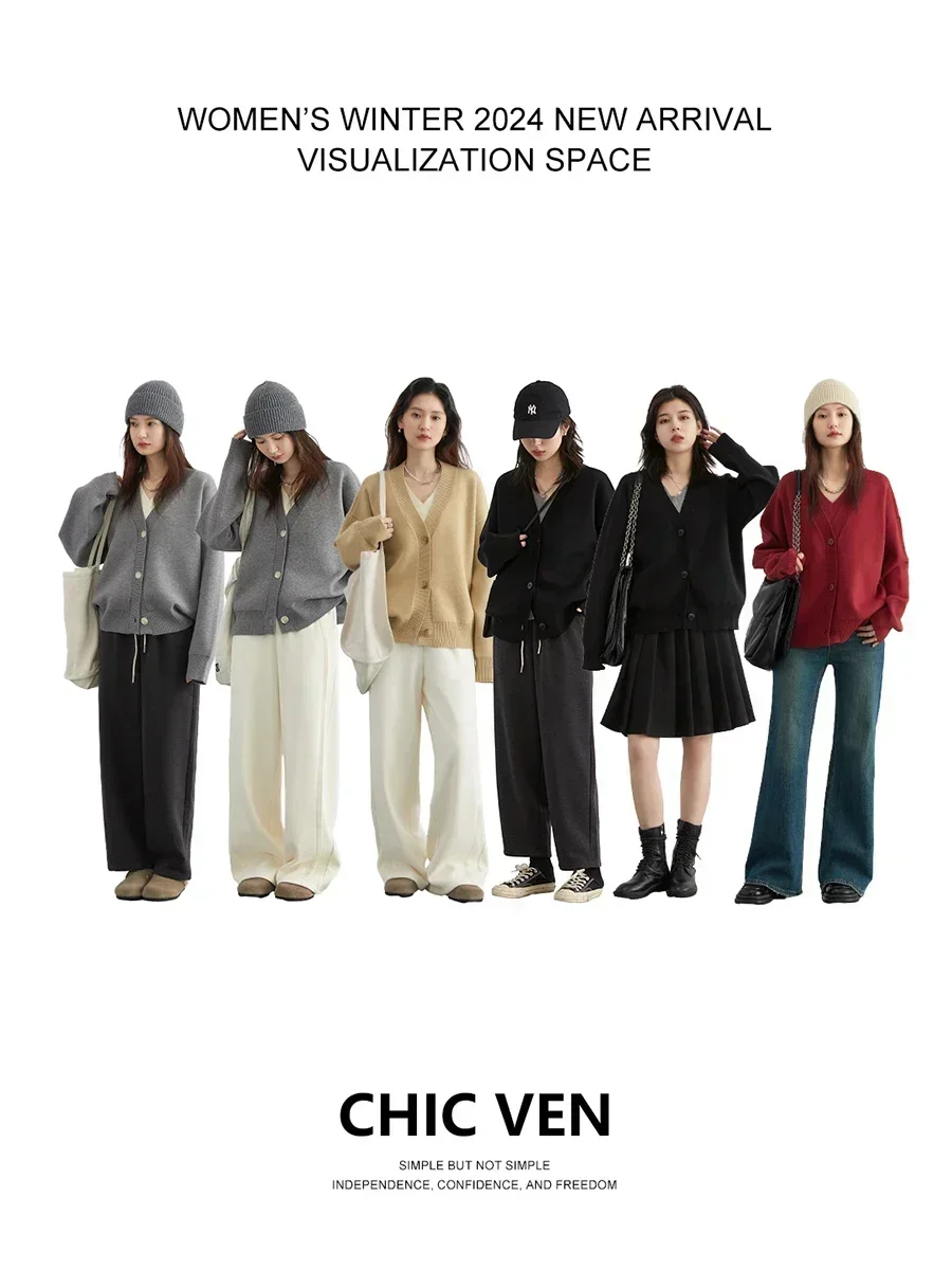 CHIC VEN Kadın Hırka Gevşek V  - Winter Clothing Girls incelemesi ve fiyatı