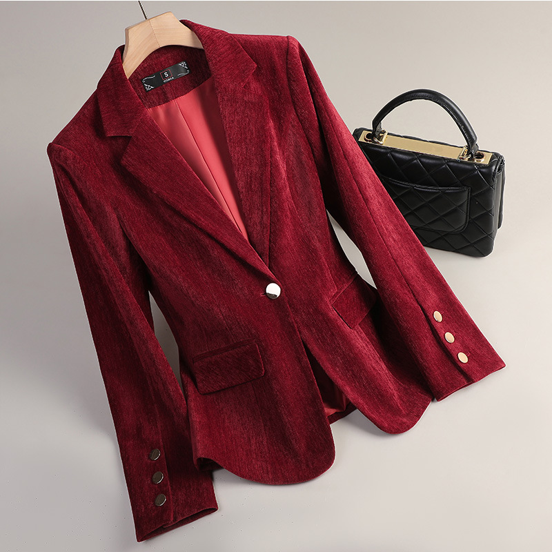 Sarı Altın Kadife Blazer Kadın - Yellow Winter Clothing incelemesi ve fiyatı