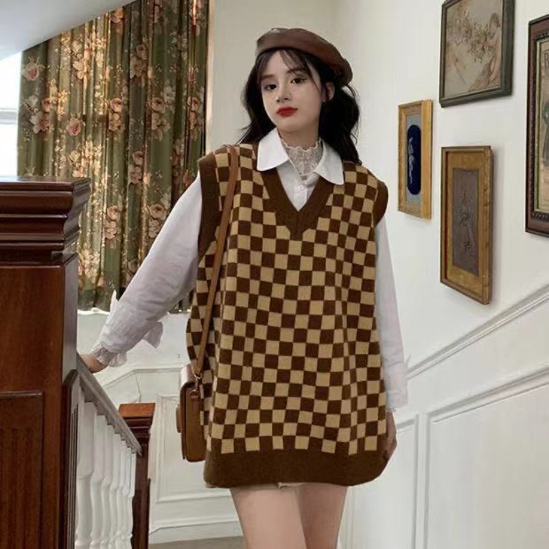 Kadınlar İçin Ekose Örgü Yelek - Winter Clothing Offer incelemesi ve fiyatı