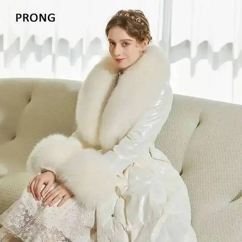100% gerçek tilki kürk yaka kı - Winter Clothing Women Sale incelemesi ve fiyatı