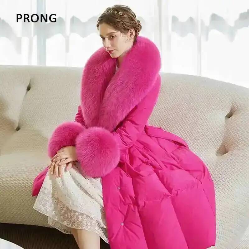 100% gerçek tilki kürk yaka kı - Winter Clothing Women Sale incelemesi ve fiyatı